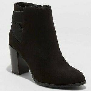 A new day Target Candyce Water Repellent Heeled Fashion Booties in Black